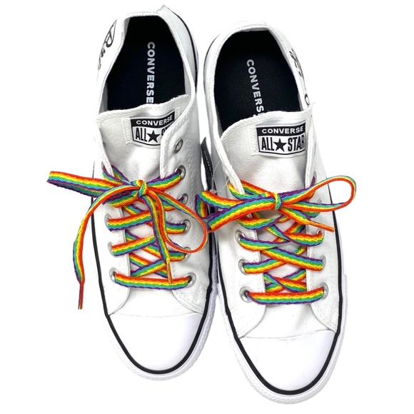 Converse Ctas OX Low Wedding White Canvas Women's Sneakers Custom 171213C- Multi - Picture 5 of 10